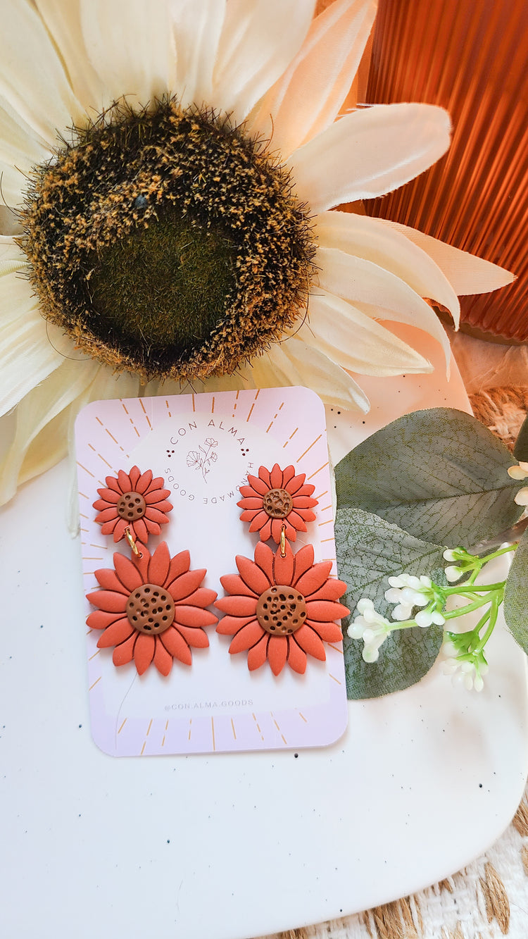 Double Sunflower Dangles