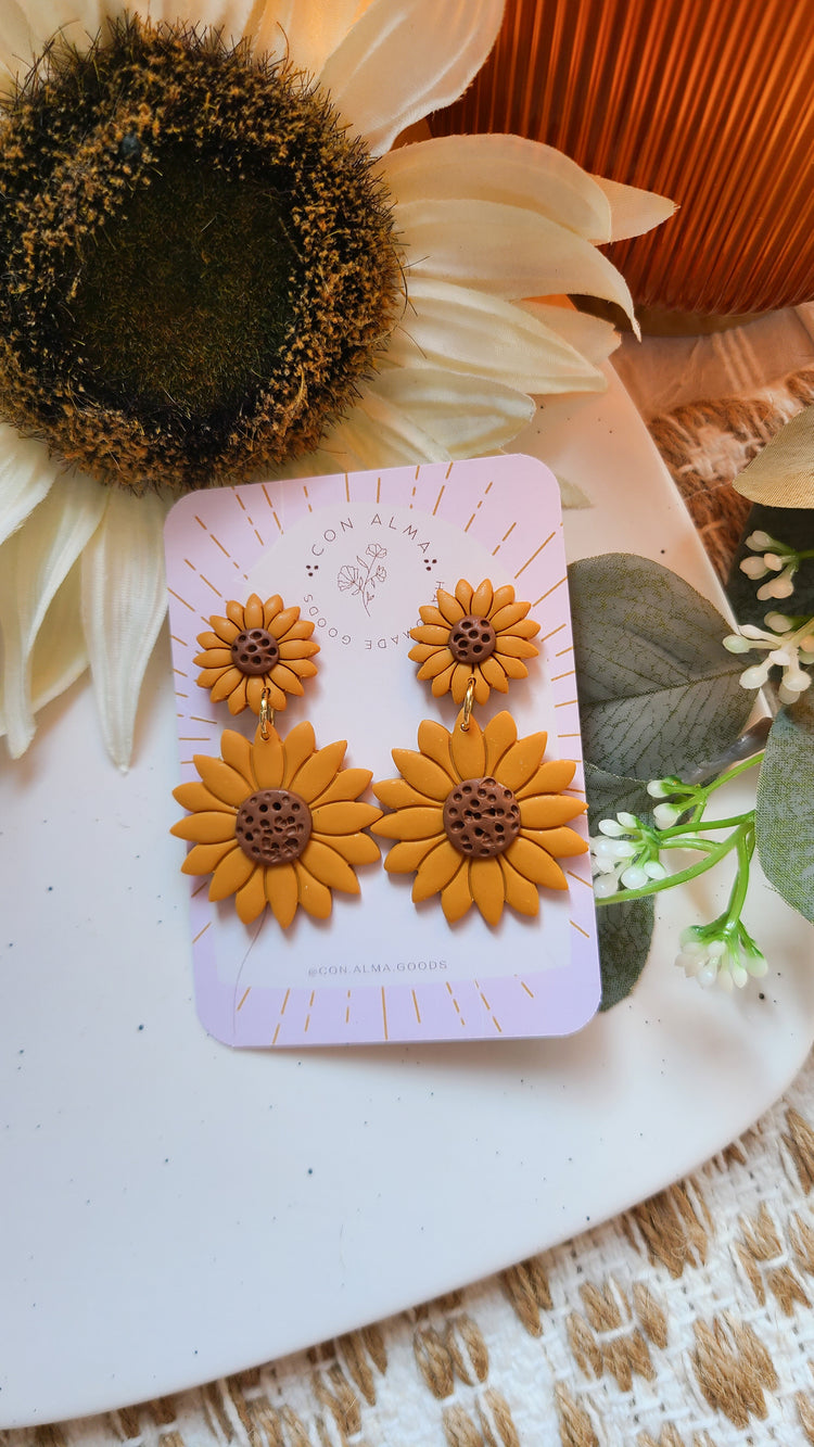 Double Sunflower Dangles