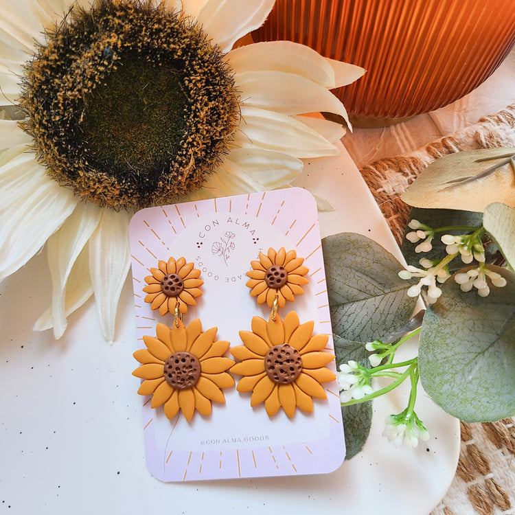 Double Sunflower Dangles