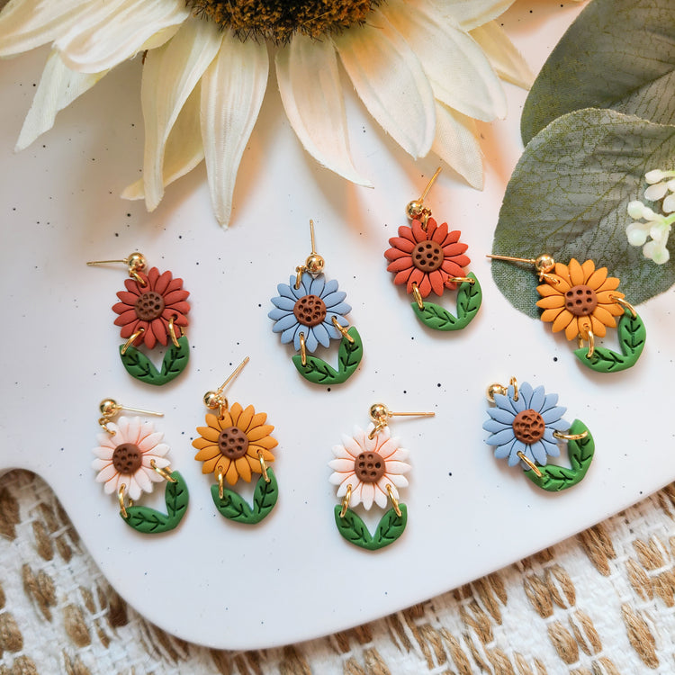 Dainty Sunflower Dangles