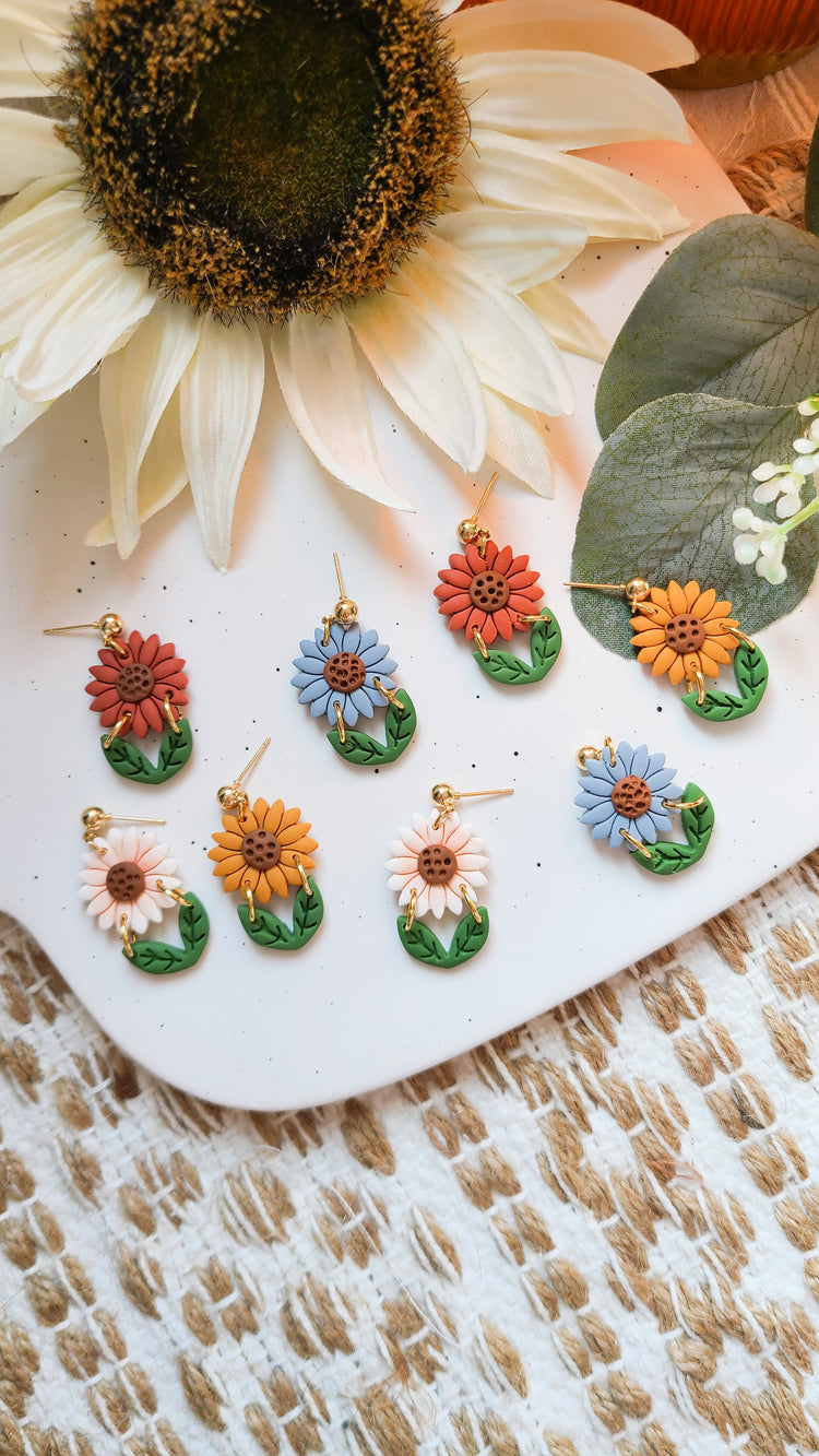 Dainty Sunflower Dangles