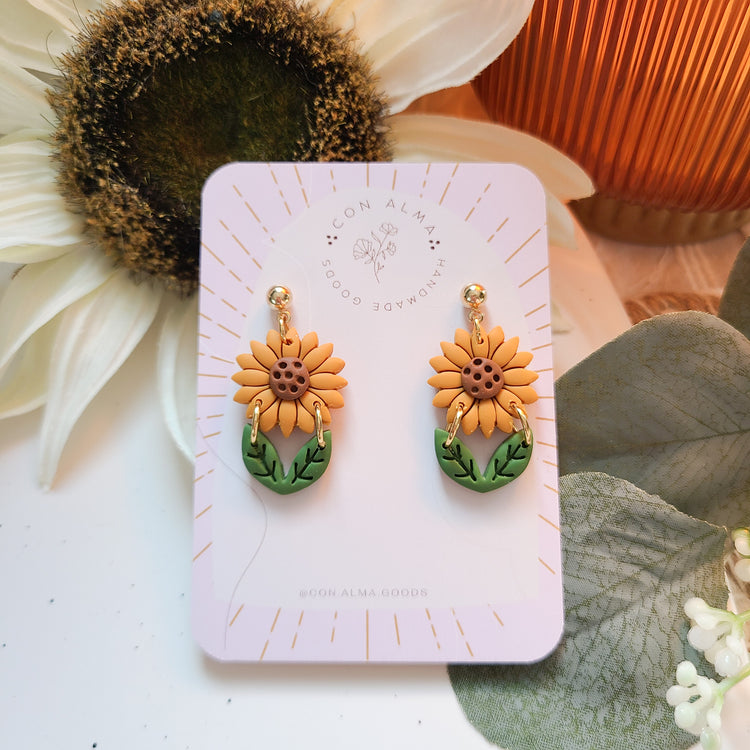 Dainty Sunflower Dangles