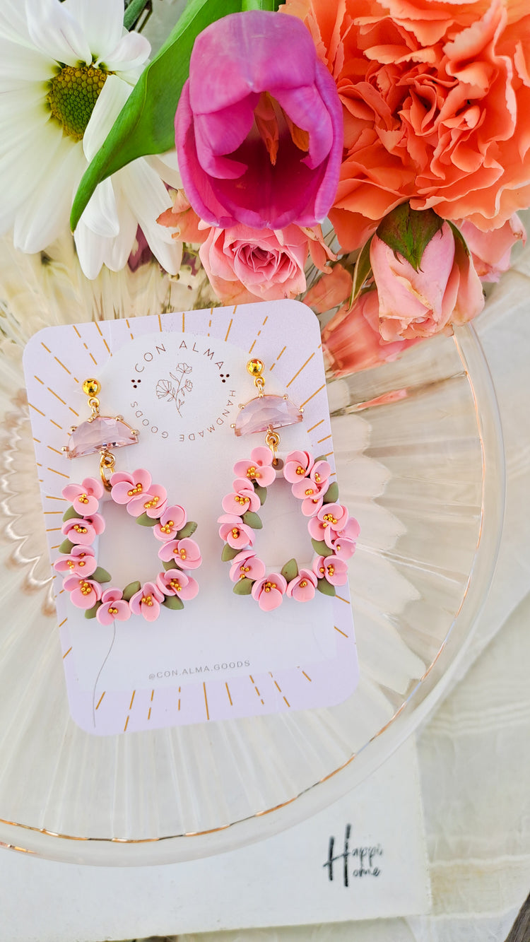 Pink Blossom Dangles