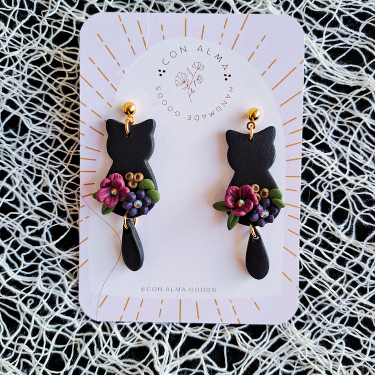 Spooky Floral Kitten Dangels