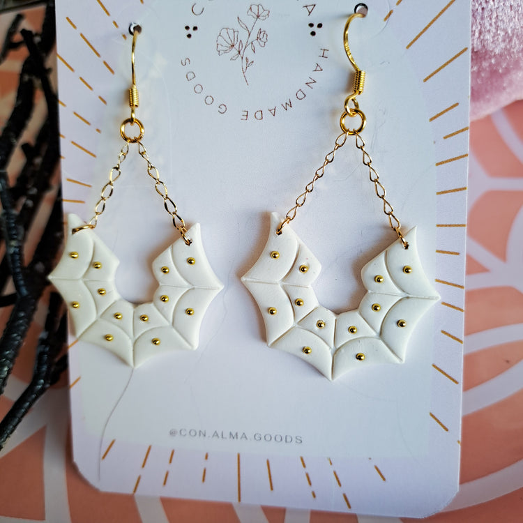 Studded Spiderweb Dangles