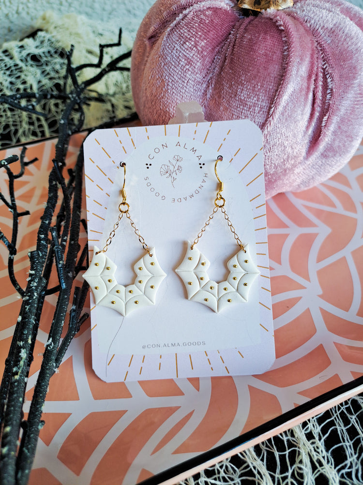 Studded Spiderweb Dangles