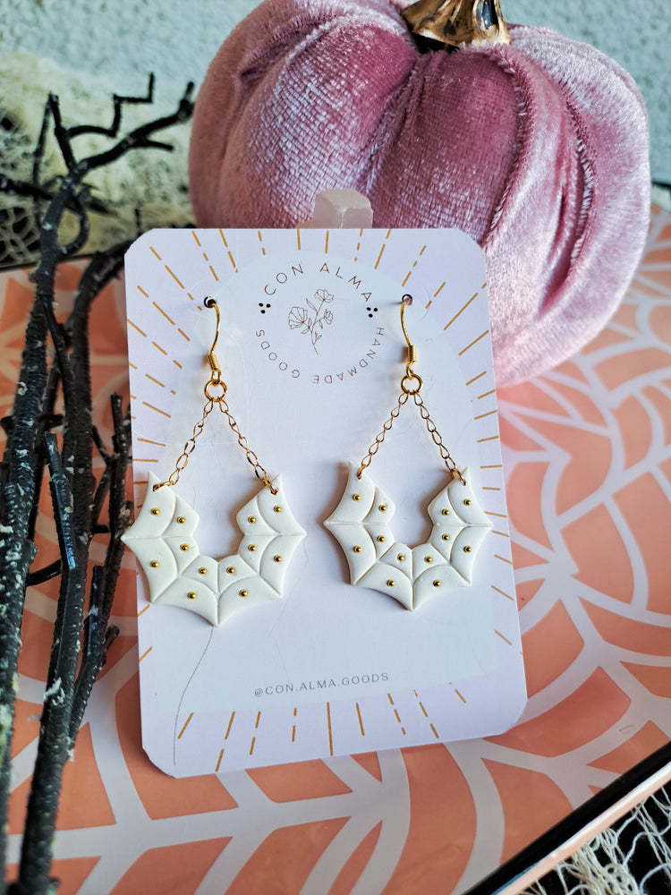 Studded Spiderweb Dangles