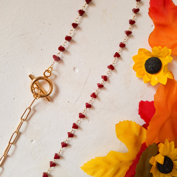 Beaded Half and Half Necklace