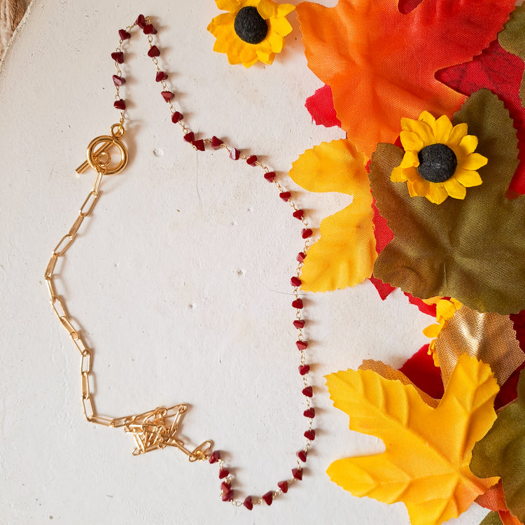 Beaded Half and Half Necklace