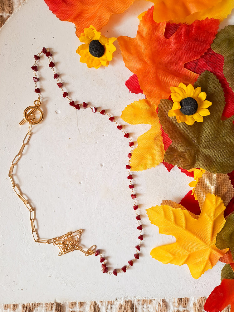 Beaded Half and Half Necklace