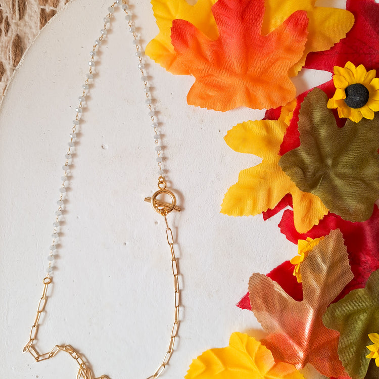 Beaded Half and Half Necklace