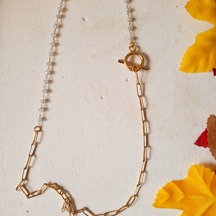 Beaded Half and Half Necklace
