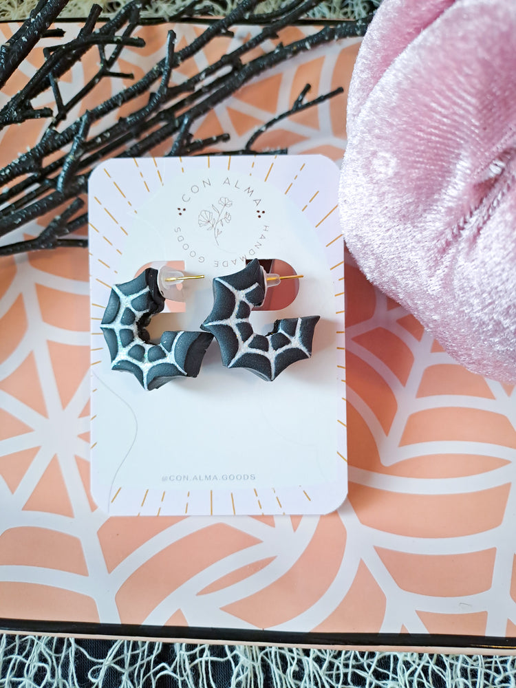 Chunky Spiderweb Hoops