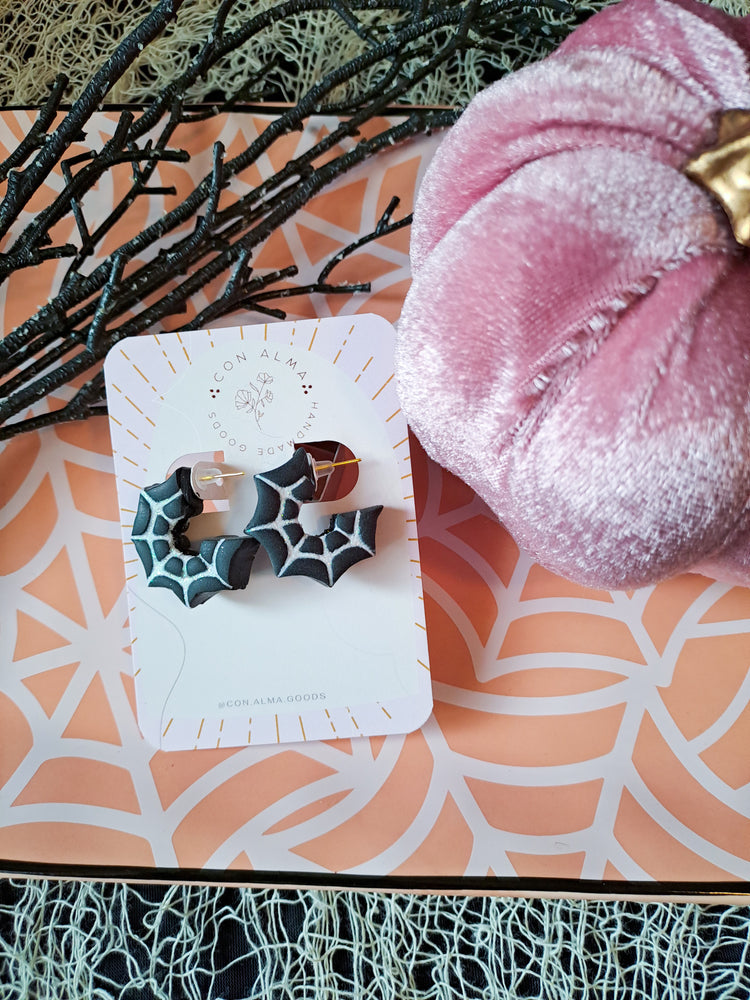 Chunky Spiderweb Hoops