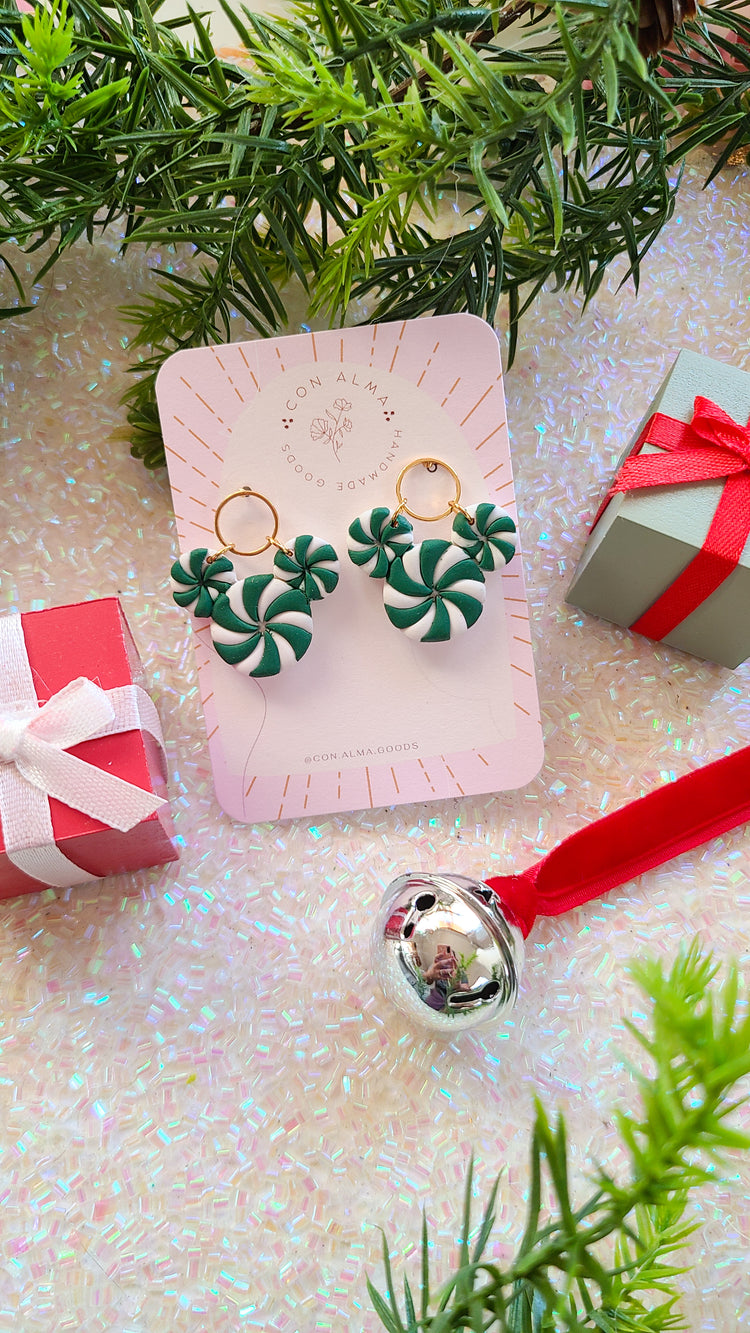 Green Peppermint Mouse Dangles