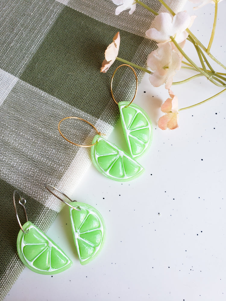 Lime Slice Hoops