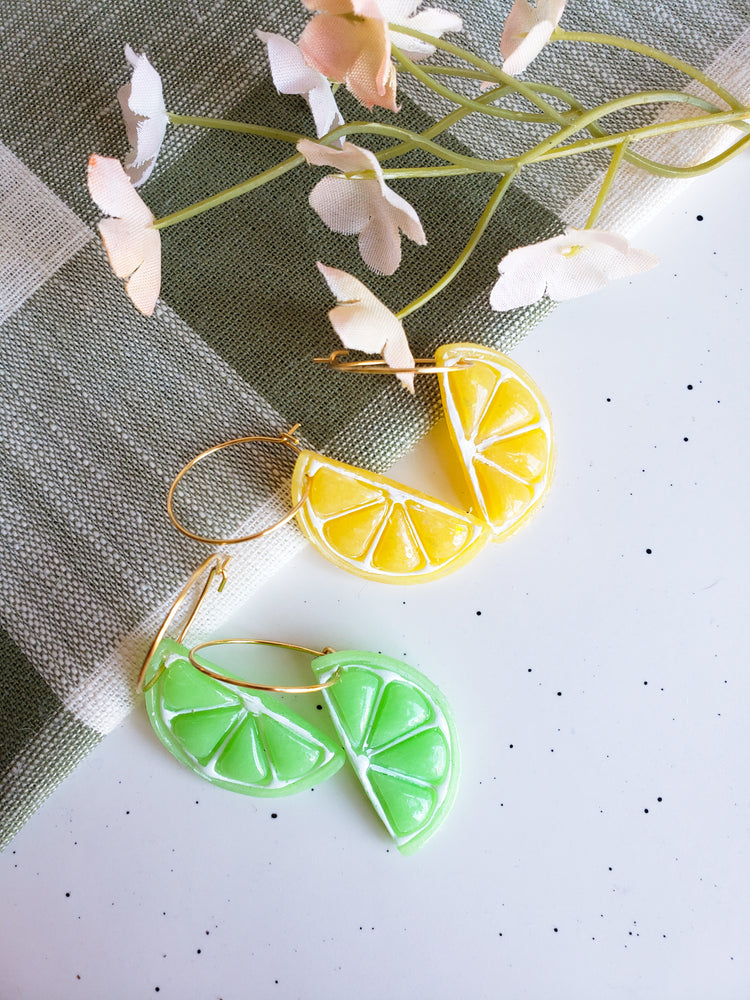 Lime Slice Hoops