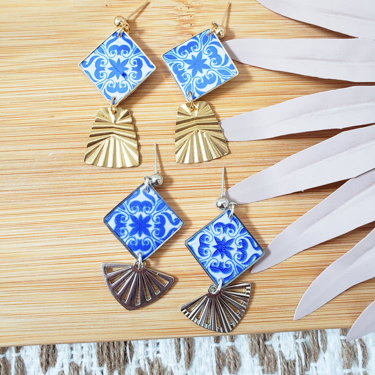Spanish Tile Charm Dangles