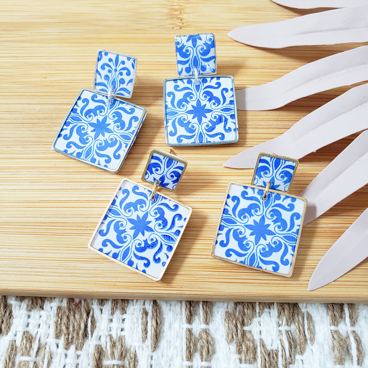 Spanish Tile Square Dangles