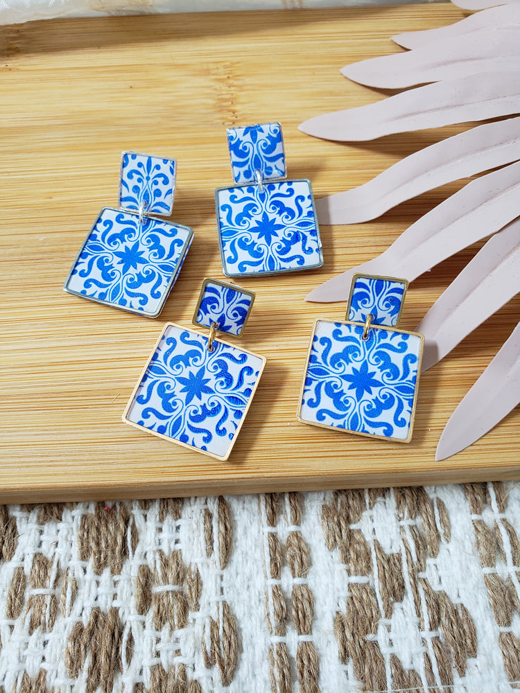 Spanish Tile Square Dangles