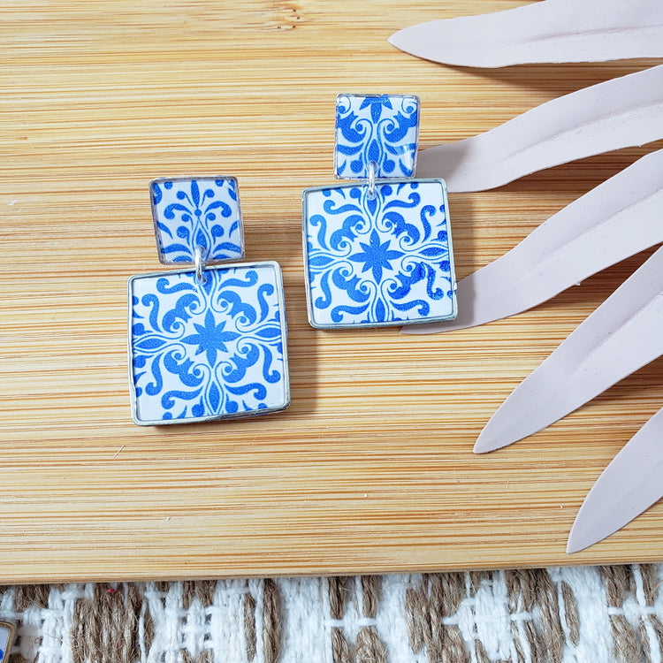 Spanish Tile Square Dangles