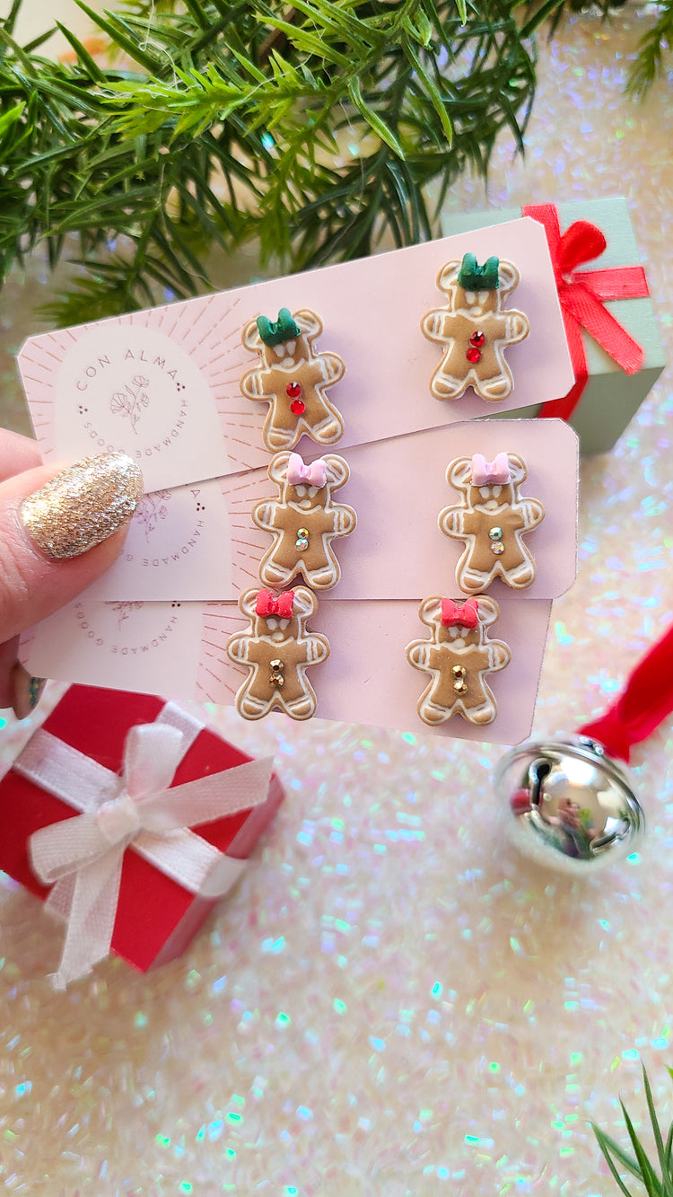 Gingerbread Minnie Studs