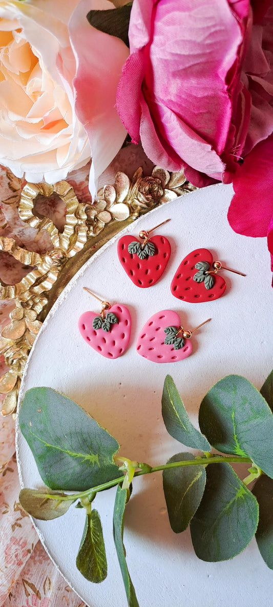 Strawberry Heart Dangles