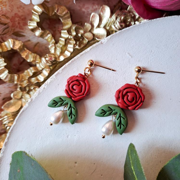 Rose Bead Dangles