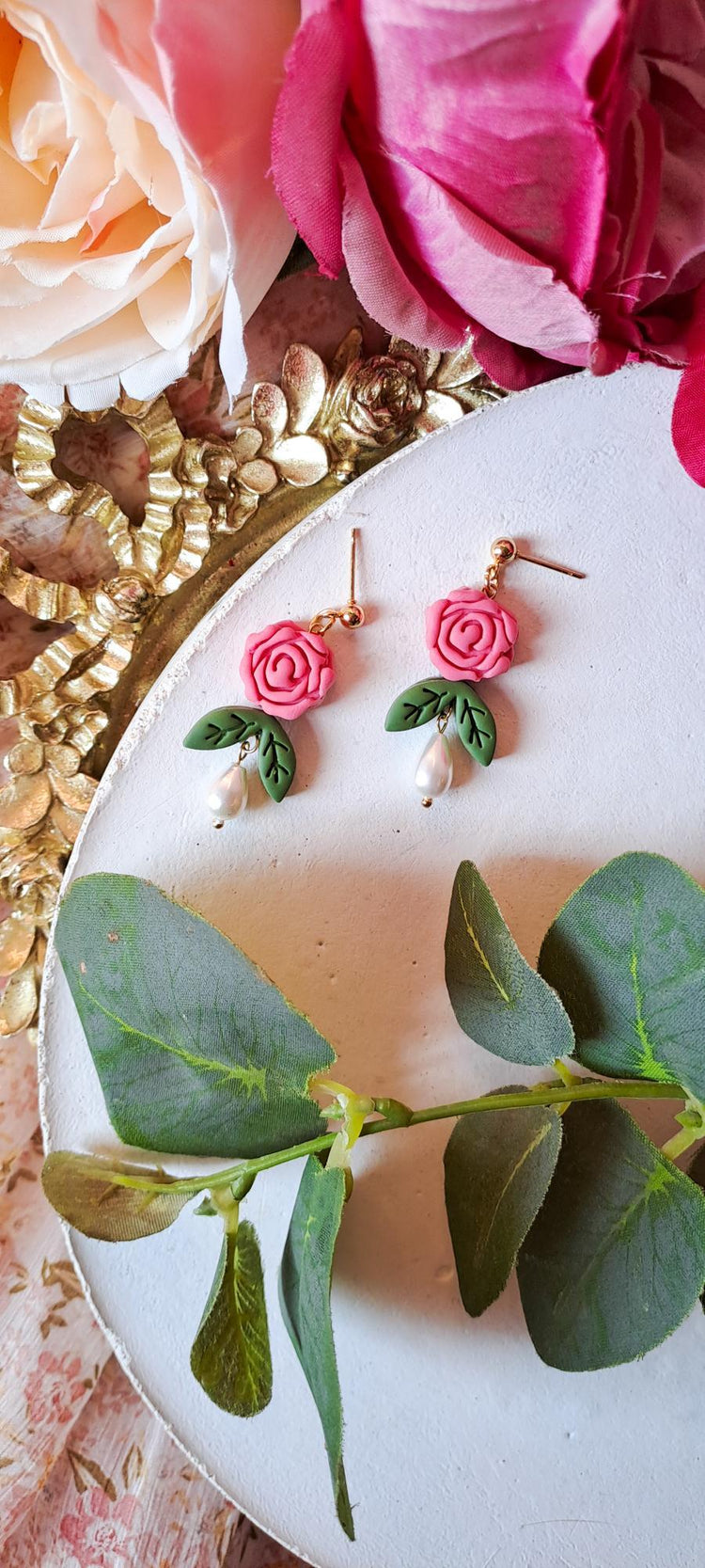 Rose Bead Dangles