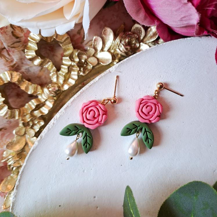 Rose Bead Dangles